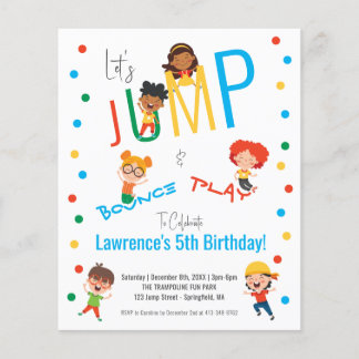 Goedkope Plezier Trampolinepark Jump Kinder feestd Flyer