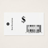Goedkope prijs Labels met streepjescode Detailhand Visitekaartje (Achterkant)