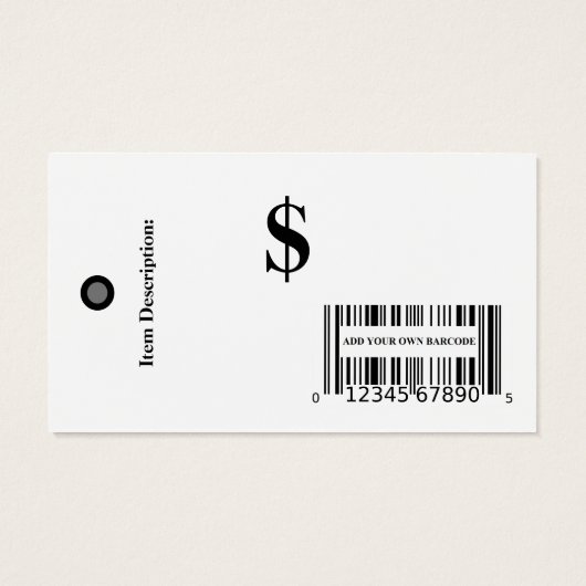 Goedkope prijs Labels met streepjescode Detailhand Visitekaartje (Achterkant)