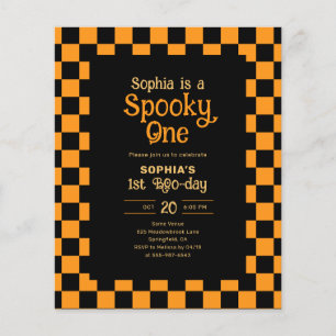 Goedkope Retro Griezelen Eén Halloween Verjaardag Flyer