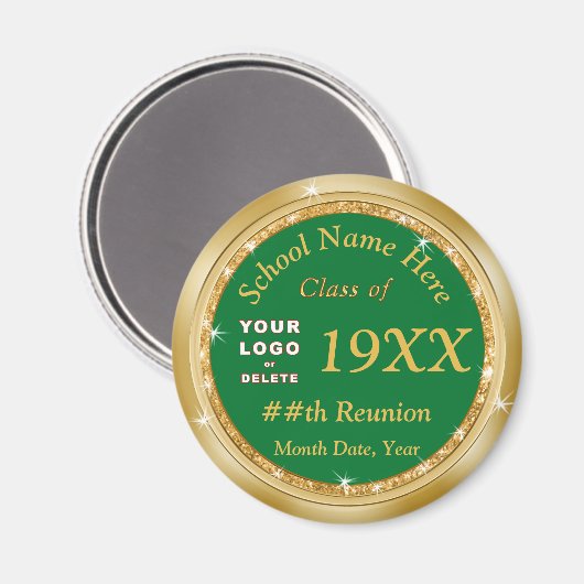 Goedkope reünie-cadeaus, groen goud magneet (Voorkant / Achterkant)