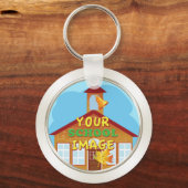 Goedkope reünie geeft je FOTO, TEKST Sleutelhanger (Achterkant)