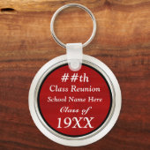 Goedkope reünie Gifts PERSONALIZED, rood, wit Sleutelhanger (Voorkant)