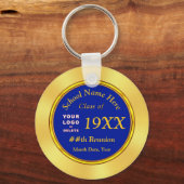 Goedkope Reunion-souvenirs, Logo, tekst, kleuren Sleutelhanger (Achterkant)