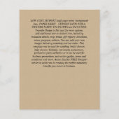 GOEDKOPE Rode Bloemen BABY SHOWER Uitnodiging Flyer (Achterkant)