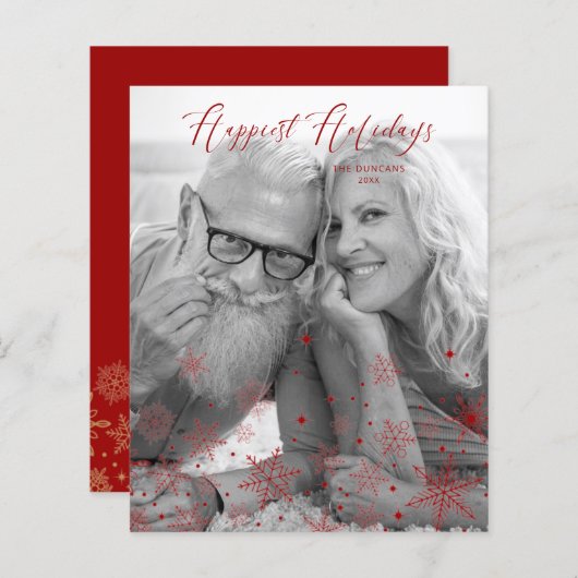 Goedkope rode kerstsnowflakes die het meeste Vakan (Voorkant / Achterkant)