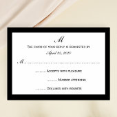 Goedkope RSVP Invitation Kaarten Kies Rand op Wit