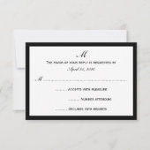 Goedkope RSVP Invitation Kaarten Kies Rand op Wit (Voorkant)