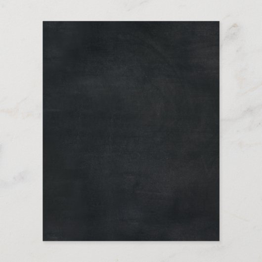 Goedkope rustieke krijtbord blauwe ballon 16e verj flyer (Achterkant)