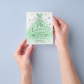 Goedkope Sage Groene Jurk Mis Quince Quinceañera Flyer (Hand)