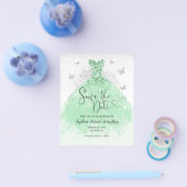 Goedkope Sage Groene Jurk Quinceañera Save the Dat Flyer (Enkel)