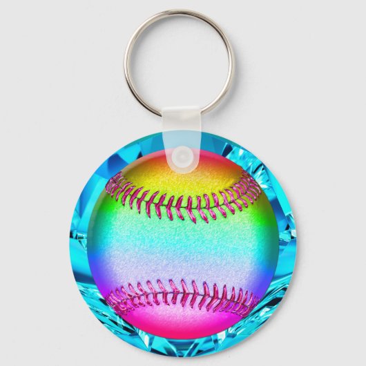 Goedkope Softbal Cadeaus voor Meisjes, Softbal Sle Sleutelhanger (Voorkant)