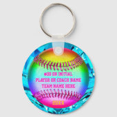 Goedkope Softbal Cadeaus voor Meisjes, Softbal Sle Sleutelhanger (Achterkant)