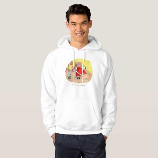 Goedkope Speelgoed mannen witte hooded sweatshirt (Voorkant volledig)