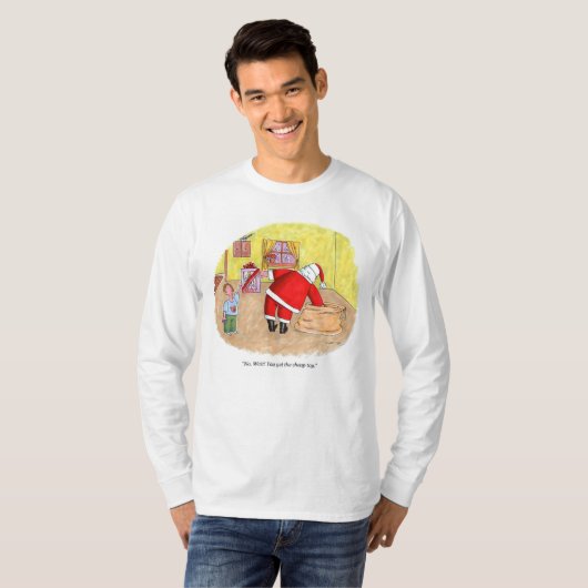 Goedkope Speelgoed mannen witte T-shirt met lange  (Voorkant volledig)