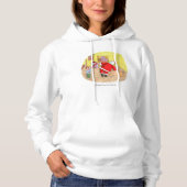 Goedkope Speelgoed vrouwen witte hooded sweatshirt (Voorkant)