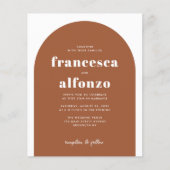 Goedkope Terracotta RSVP QR Code Retro Foto Bruilo Flyer (Voorkant)