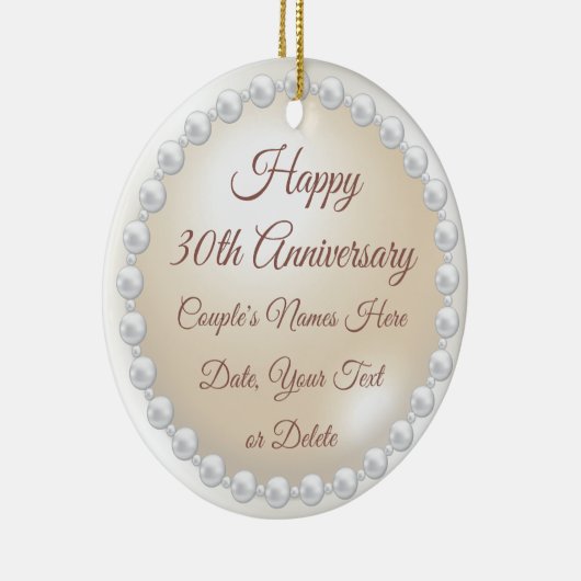 Goedkope, traditionele 30e Jubileum geschenken, Keramisch Ornament (Rechts)