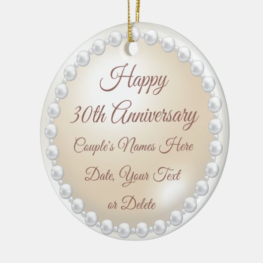 Goedkope, traditionele 30e Jubileum geschenken, Keramisch Ornament (Links)