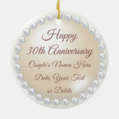 Goedkope, traditionele 30e Jubileum geschenken, Keramisch Ornament (Achterkant)