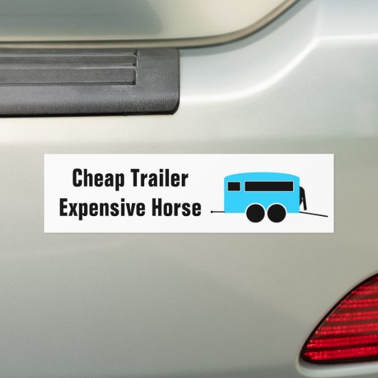 Goedkope trailer duur paard bumpersticker (Op auto)