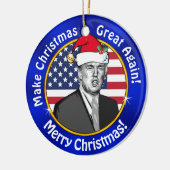 Goedkope Trump maakt kerst weer geweldig Keramisch Ornament (Links)
