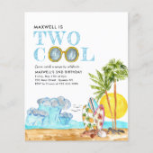 Goedkope Twee Cool Surfing Beach Waves 2e Verjaard Flyer (Voorkant)
