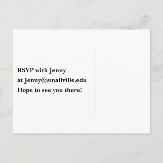 Goedkope Uitnodigingen voor afstuderen Custom (Achterkant)