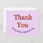 Goedkope vakantiehuis bedankt gast bedankt briefkaart (Voorkant / Achterkant)