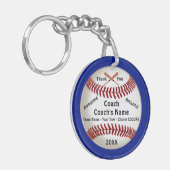 Goedkope, waardering cadeaus voor honkbalcoach, sleutelhanger (Voorkant Links)