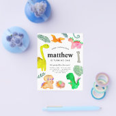 Goedkope Waterverf Dino Oerwoud Dinosaurus Verjaar Flyer (Enkel)