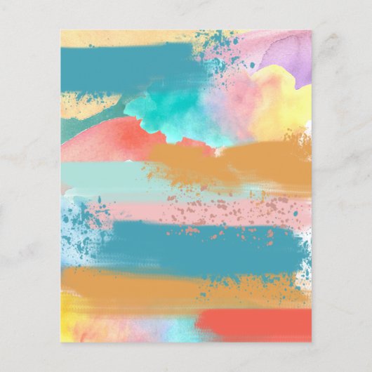 Goedkope Waterverf Kunst Verfschilderij Partij Ver Flyer (Achterkant)