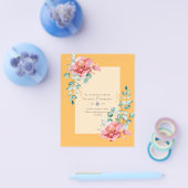 GOEDKOPE Witte Rozen SAVE THE DATES Modern Flyer (Enkel)