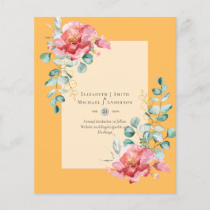 GOEDKOPE Witte Rozen SAVE THE DATES Modern Flyer