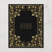 Goedkope  Zwart Bloemen Goud Tiara Quinceanera Flyer (Achterkant)