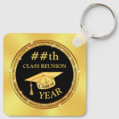 Goedkope Zwart en Goud, Klasse Reunion Gift Ideas, Sleutelhanger (Achterkant)