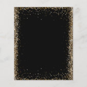 Goedkope Zwart Goud Glitter Lights Ballon Verjaard Flyer (Achterkant)