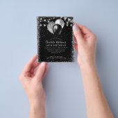 Goedkope Zwart Zilver Glitter Ballon Lights Verjaa Flyer (Hand)