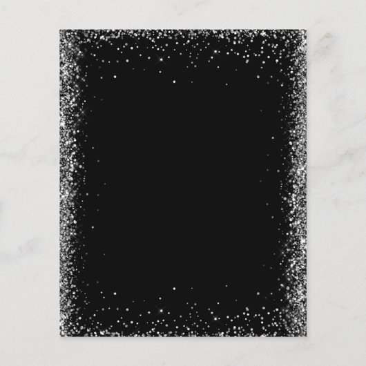 Goedkope Zwart Zilver Glitter Ballon Lights Verjaa Flyer (Achterkant)