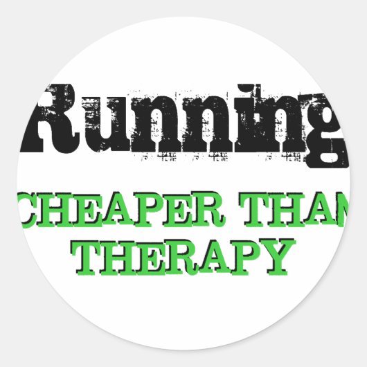 Goedkoper dan therapie ronde sticker (Voorkant)