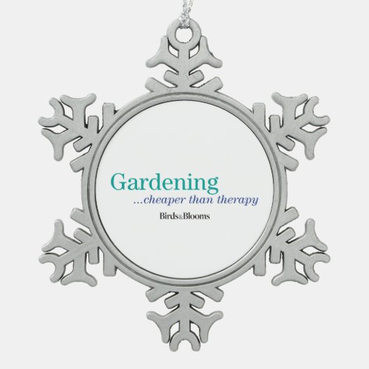 Goedkoper dan therapie tin sneeuwvlok ornament (Voorkant)