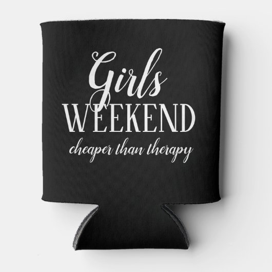 Goedkoper dan Therapy Girls Weekend Coozie (Voorkant)