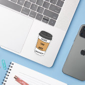Goedkoper dan woedebeheersing - Coffee Snark Sticker (Laptop met iPhone)