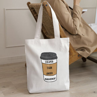 Goedkoper dan woedebeheersing - Coffee Snark Tote Bag