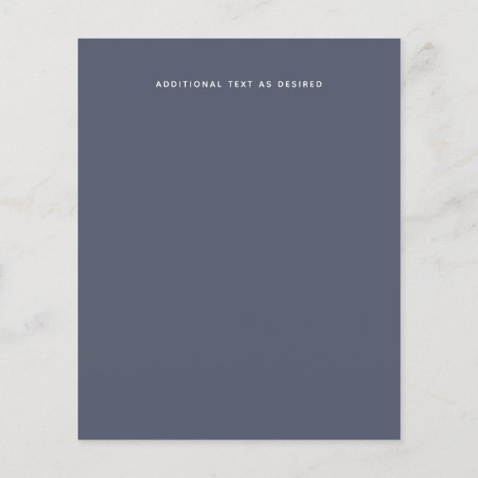 GOEDKOPSTE Eucalyptus Stof Blauw Bruiloft Flyer (Achterkant)