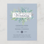 GOEDKOPSTE Eucalyptus Stof Blauw Bruiloft Flyer (Voorkant)