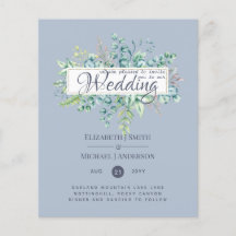 GOEDKOPSTE Eucalyptus Stof Blauw Bruiloft