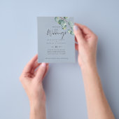 GOEDKOPSTE Eucalyptus Stofblauwe Huwelijk Flyer (Hand)