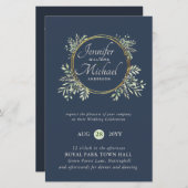 GOEDKOPSTE Huwelijksuitnodiging Groene Krans BUDGE (Voorkant / Achterkant)