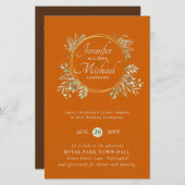 GOEDKOPSTE Huwelijksuitnodiging Groene Krans BUDGE (Voorkant / Achterkant)